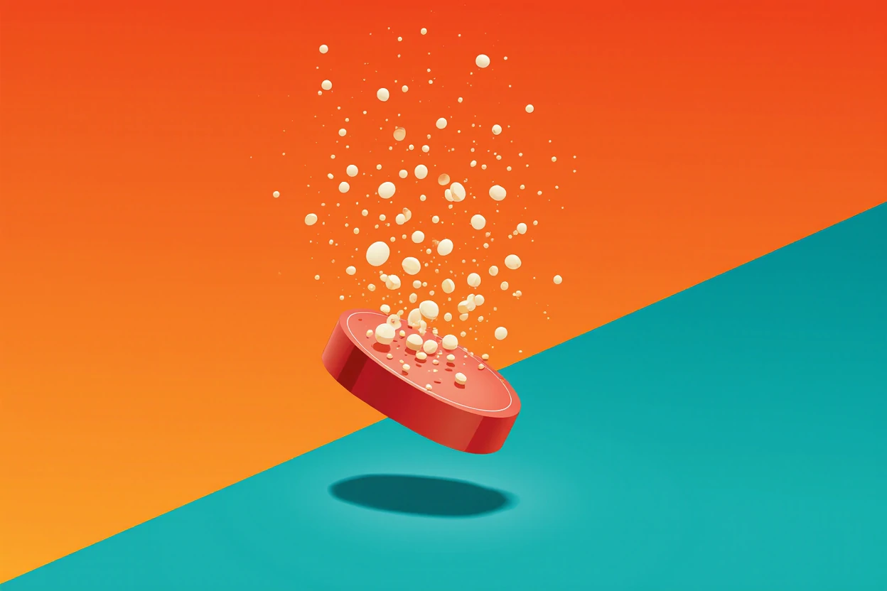 Illustrating the dissolution of an enteric coated tablet