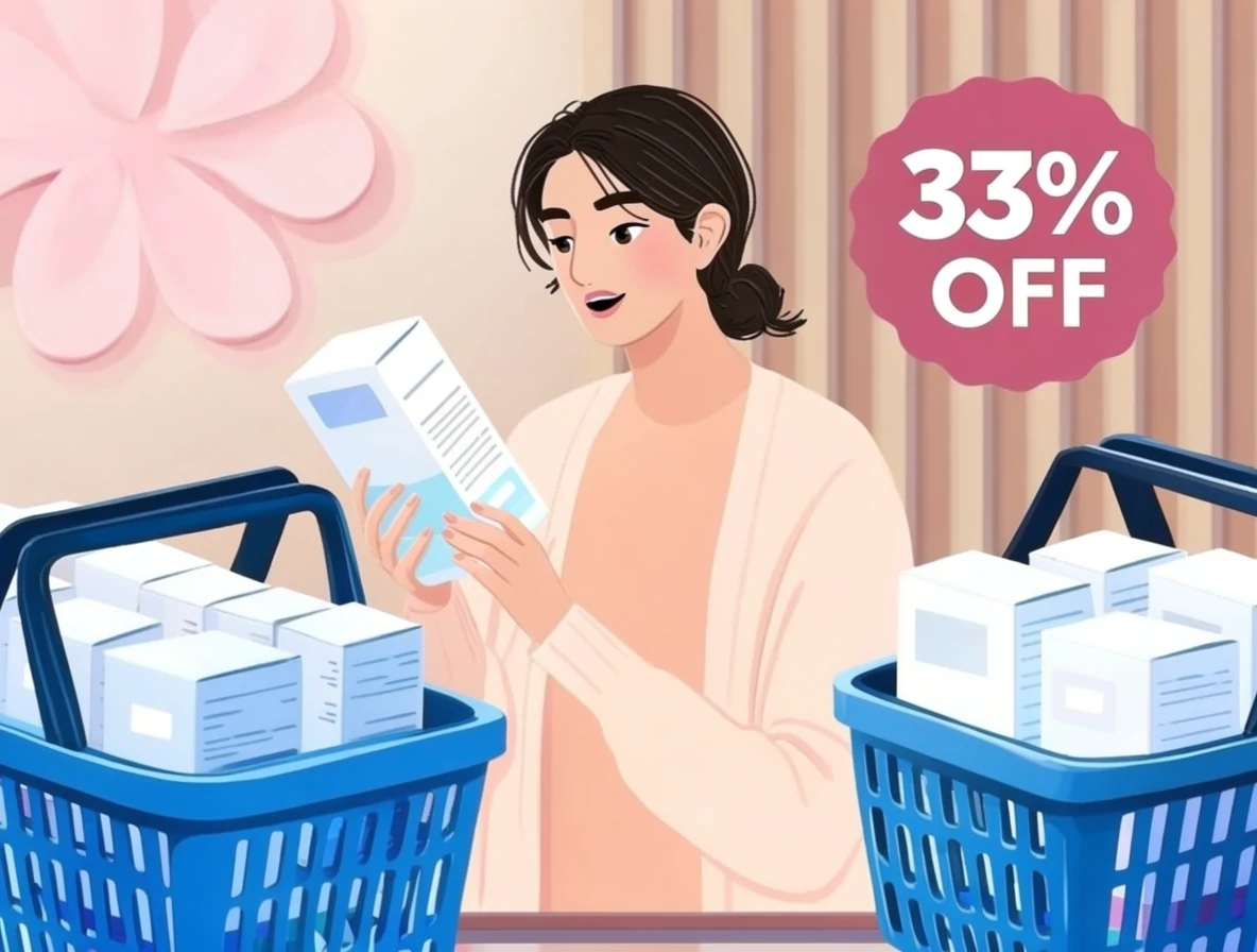 Illustration of supplement bottles representing smart supplement sale shopping and stocking up